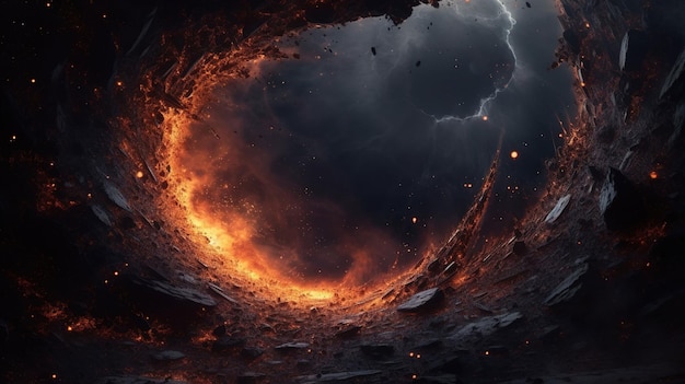 Black hole nebula atmospheric background