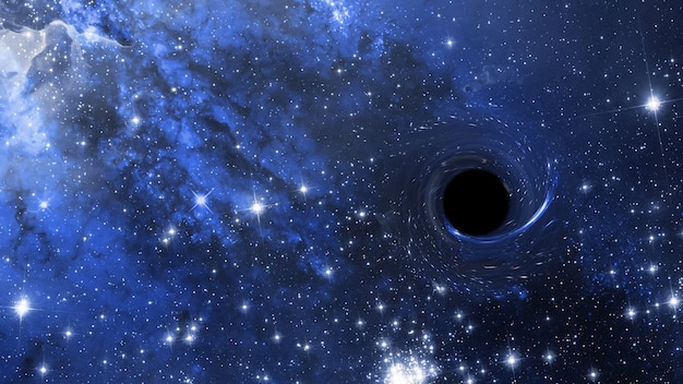 A black hole in outer space, abstract science fantasy deep stars of universe, 