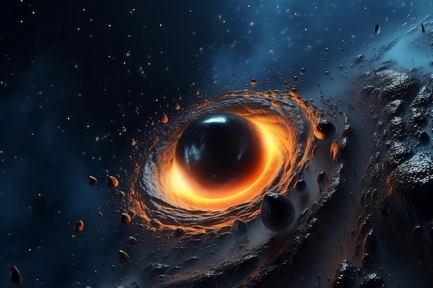 a black hole in the sky with a black hole in the middle