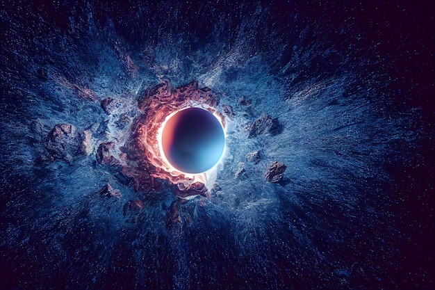 Black hole Slowly rotating in Space The event horizon of black hole