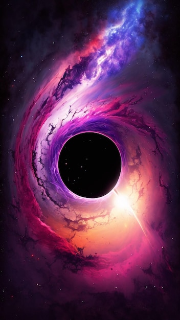 Black hole wallpaper, colorful black role, wallpaper galaxy