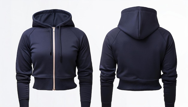 Black Hoodie Mockup Front and Back View