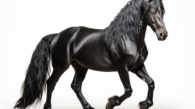 Black Horse on white background