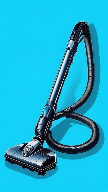 Photo a black hose with a large black hose attached to it