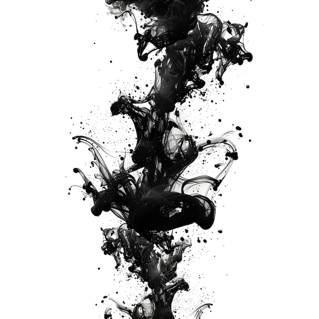 black ink splash