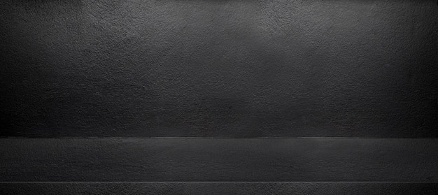 Black interior cement wall room background