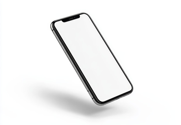 Photo a black iphone with a white background and a black case that says  iphone