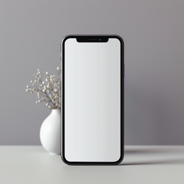 a black iphone with a white case that says quot iphone quot