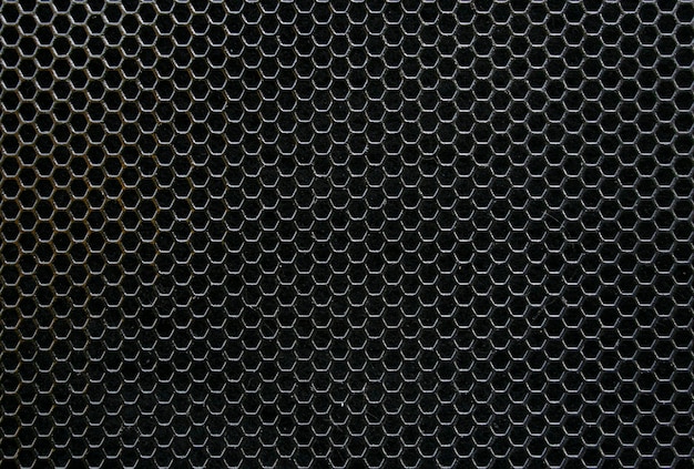 Black iron hexagonal texture Industrial background