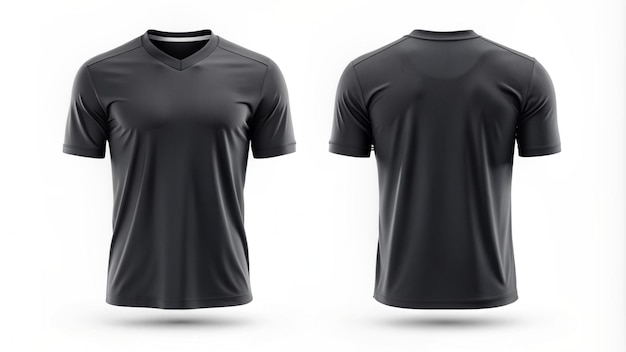 black jersey tshirt front and back