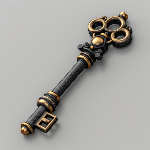 a black key with the letter e on it