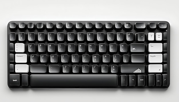 Photo a black keyboard with the letter m on it