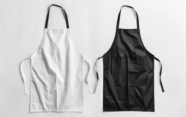 Black kitchen apron background