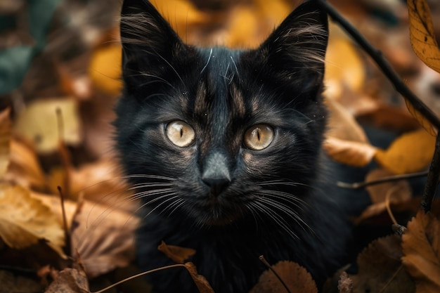 A black kitten Generative AI