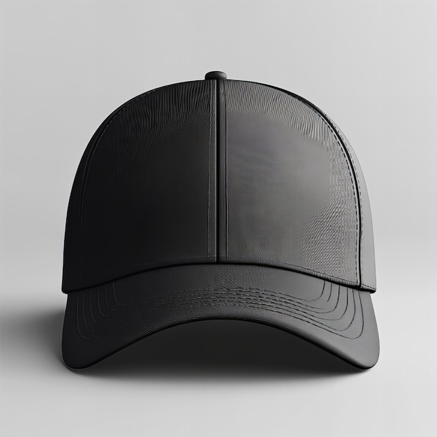 a black leather cap with a strap that says  leather  on it