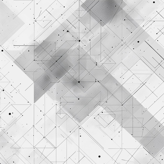 Photo black lines and dots seamless geometric pattern monochrome wallpaper