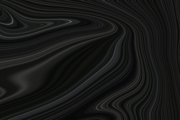 Black liquid marble background abstract flowing texture experimental art