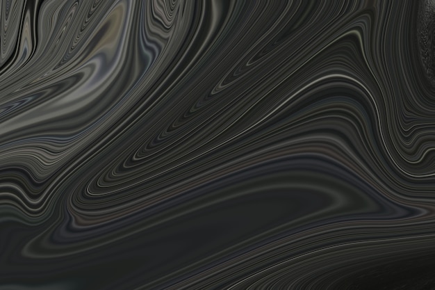 Black liquid marble background abstract flowing texture experimental art