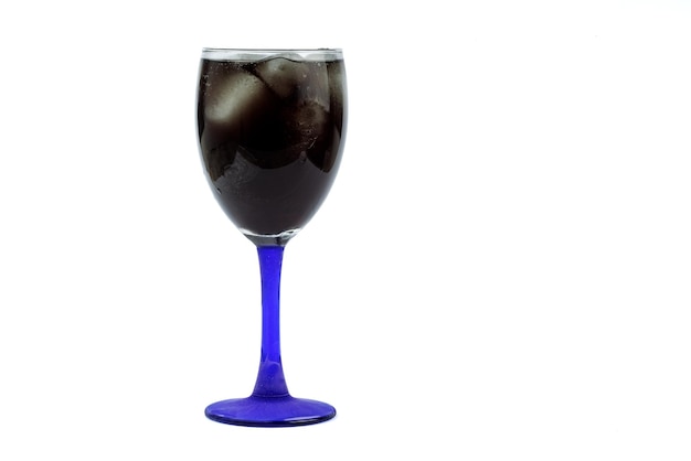 Black liquor glass on white background.