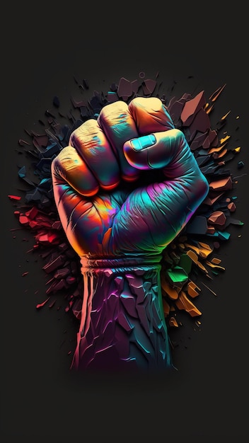 Black lives matter wallpaper colorful, raimbow