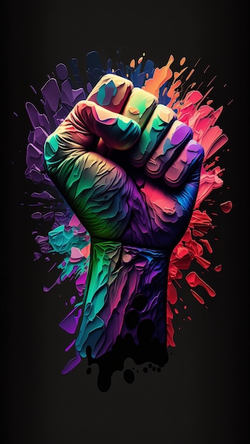 Black lives matter wallpaper colorful, raimbow