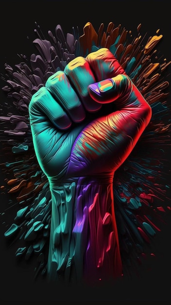 Black lives matter wallpaper colorful, raimbow