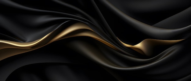 Black luxury elegant shiny satin silk swirl wave texture