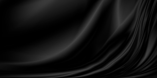 Black luxury fabric background with copy space