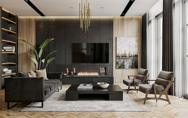 black luxury interior photo