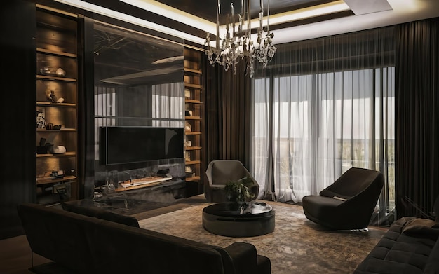 black luxury interior photo