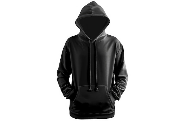 Black male hoodie with clipping path for design mockup