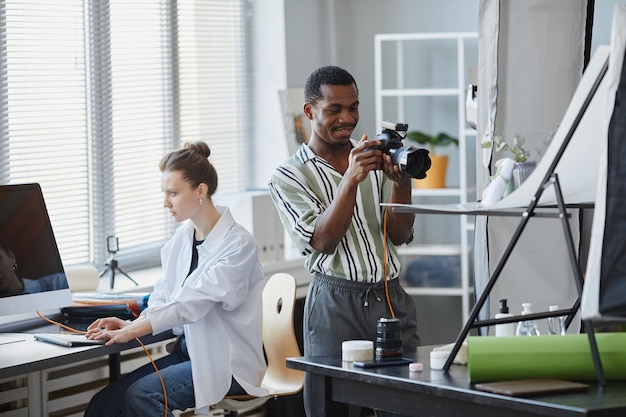 Black Male Photographer In Studio