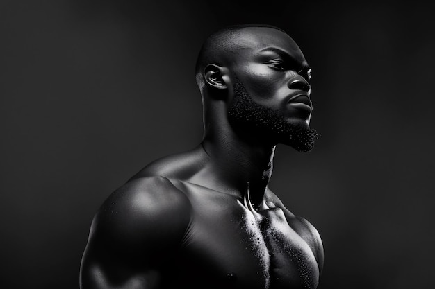 black man with serious expression with power pose, black lives matter campaign