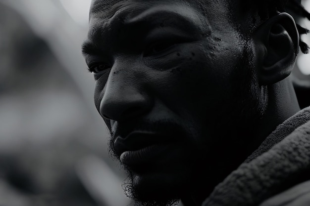 black man with serious expression with power pose, black lives matter campaign