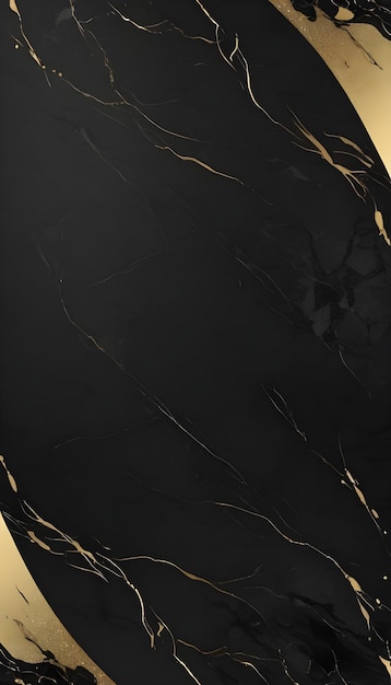 black marble background with gold line texture