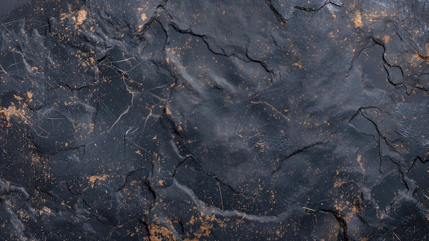 Photo black marble background with intricate gold veins