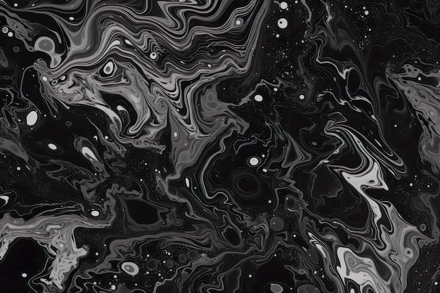 Black Marble ink texture acrylic painted waves texture background pattern can used for wallpaper or skin wall tile luxurious