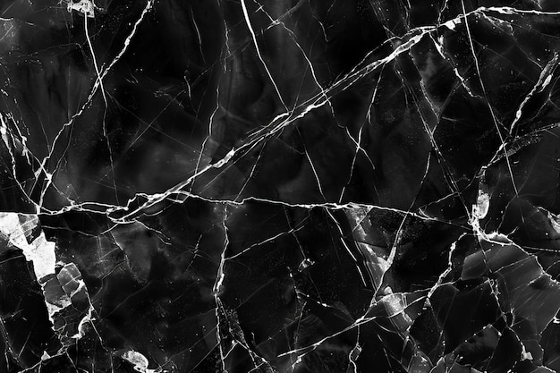 Black marble texture background top view seamless pattern