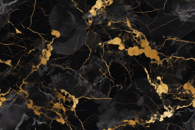 Black marble wallpaper that has gold and black marble texture