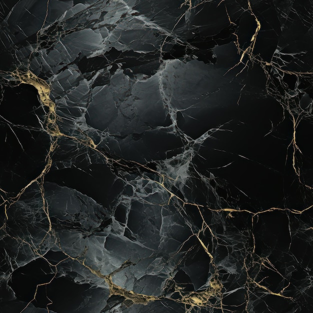 Photo black marble with golden lines textured seamless pattern