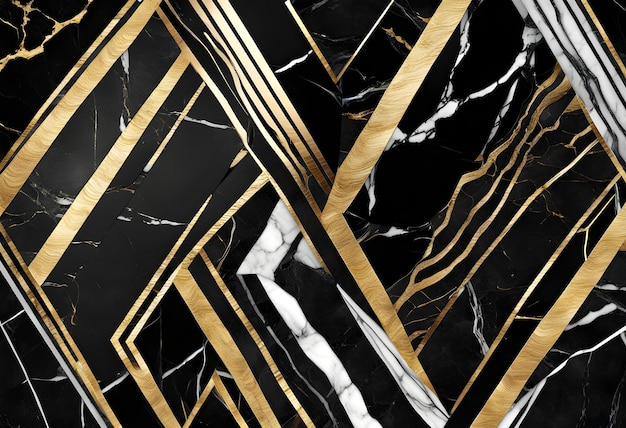 black marble with golden veins Black marbel