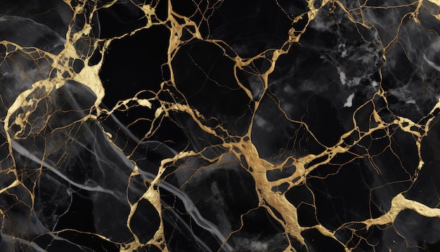 black marble with yellow gold veins luxury background texture pattern background wallpaper