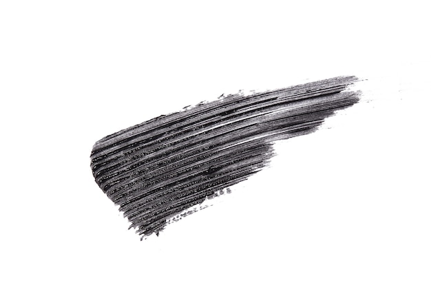 Black mascara brush stroke isolated