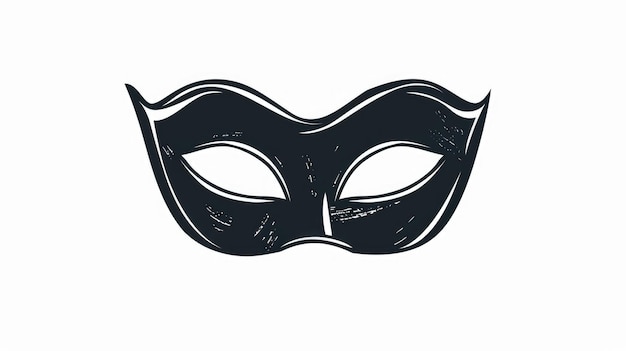 Photo black masquerade mask on white