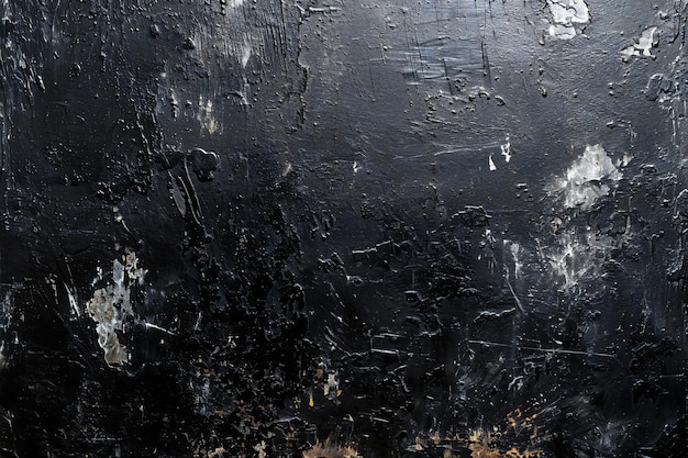 Black metal texture with scratches and cracks Abstract background for design