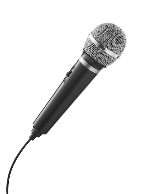 Black Microphone isolated on white background