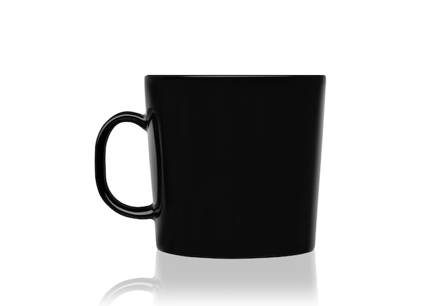 Black mug empty blank for coffee or tea