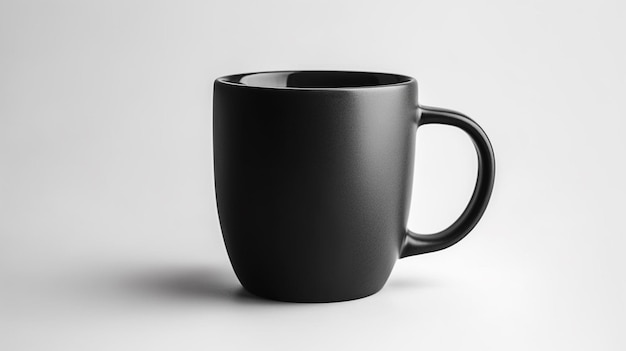 Black Mugs cup Mockup isolated on white background