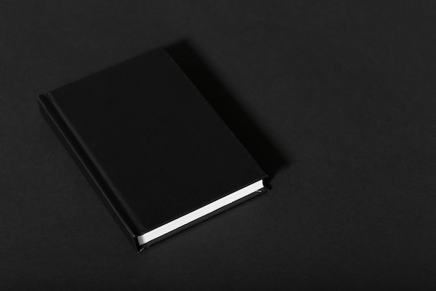 Black Notebook mock up with clean blank for  