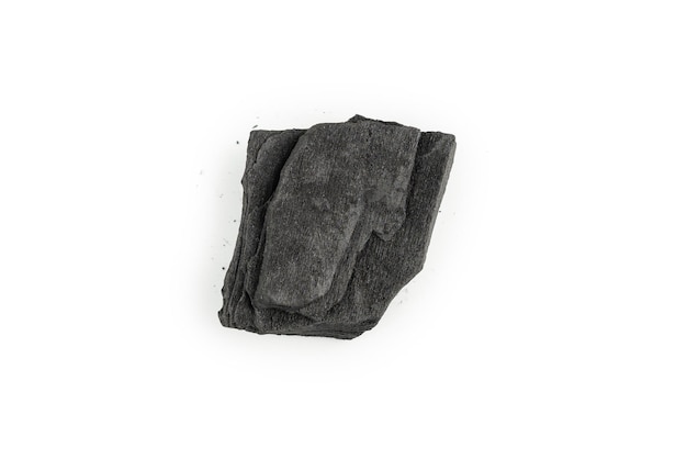 Black oak coal isolated on a white background